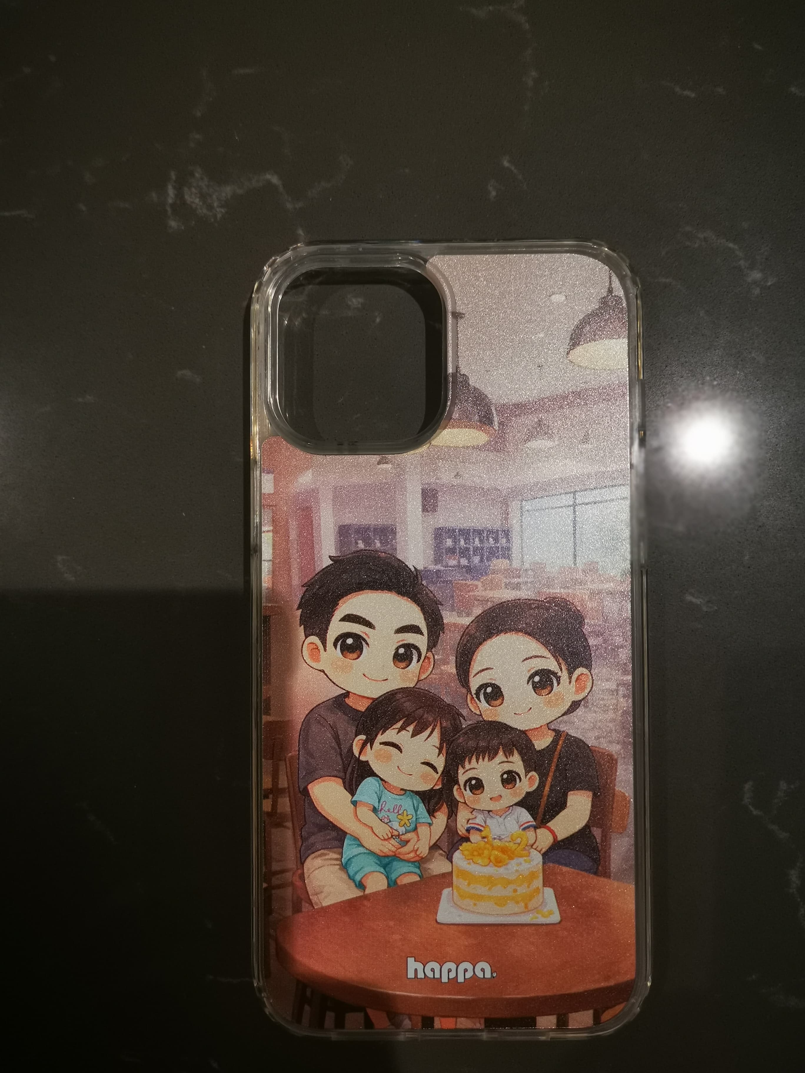 Diana with custom phone case