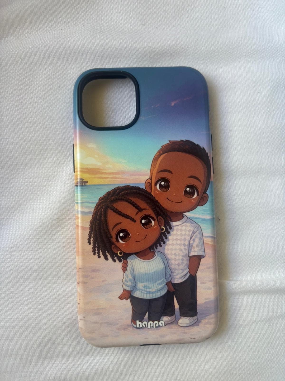 Thabo with custom phone case
