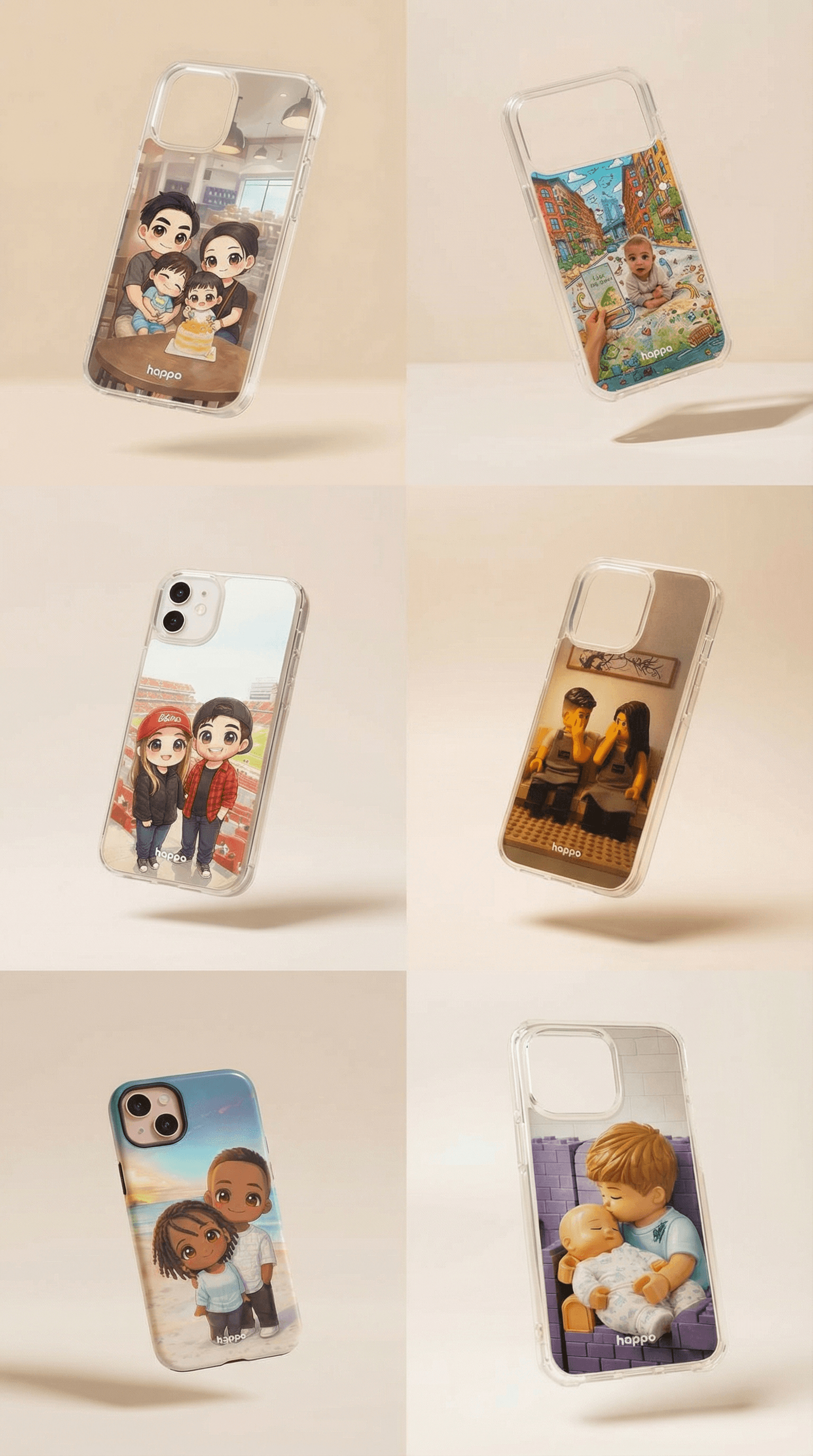 Custom couples phone case with anime art style