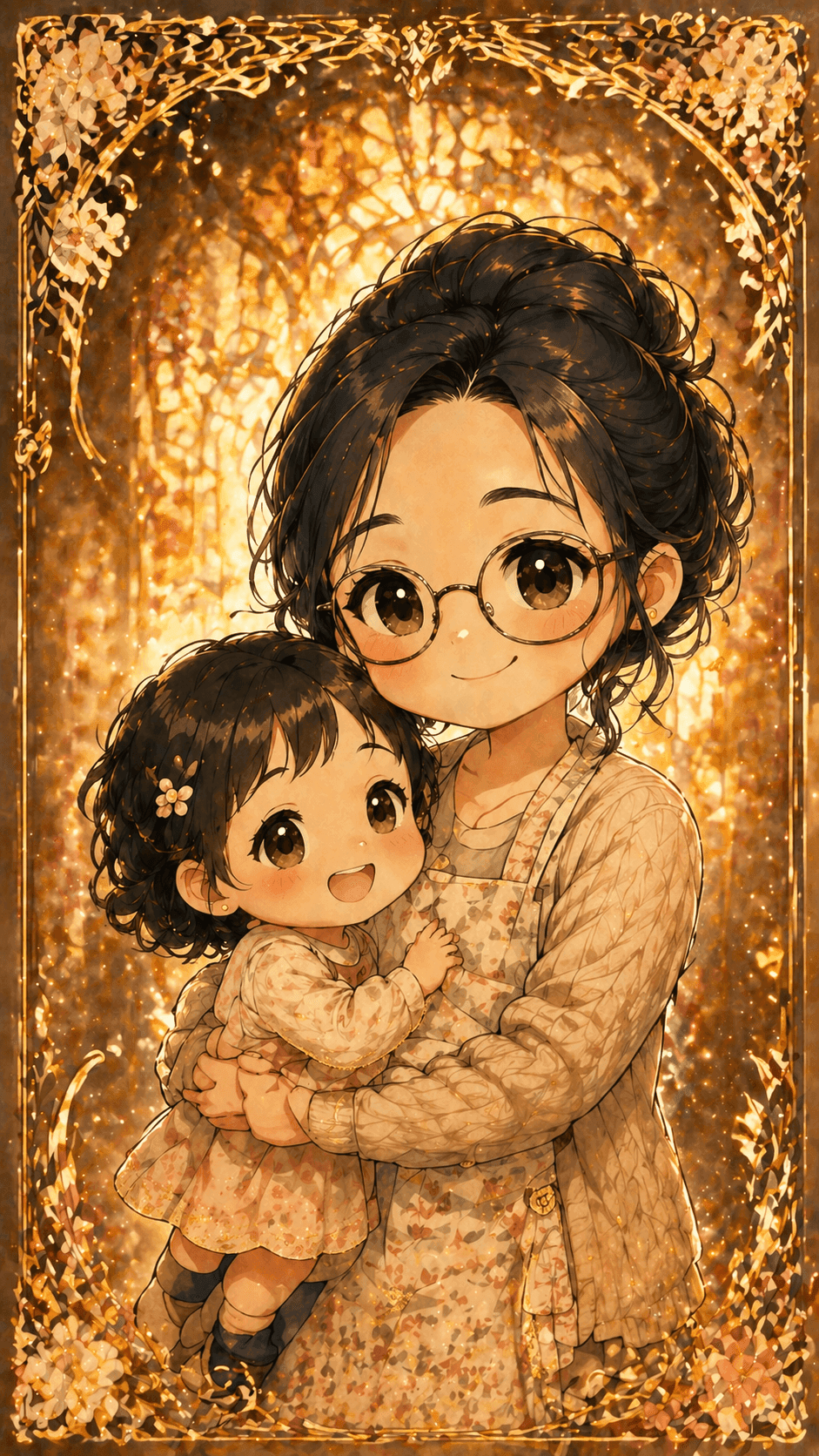 Mythological Chibi AI art style example — custom phone case design