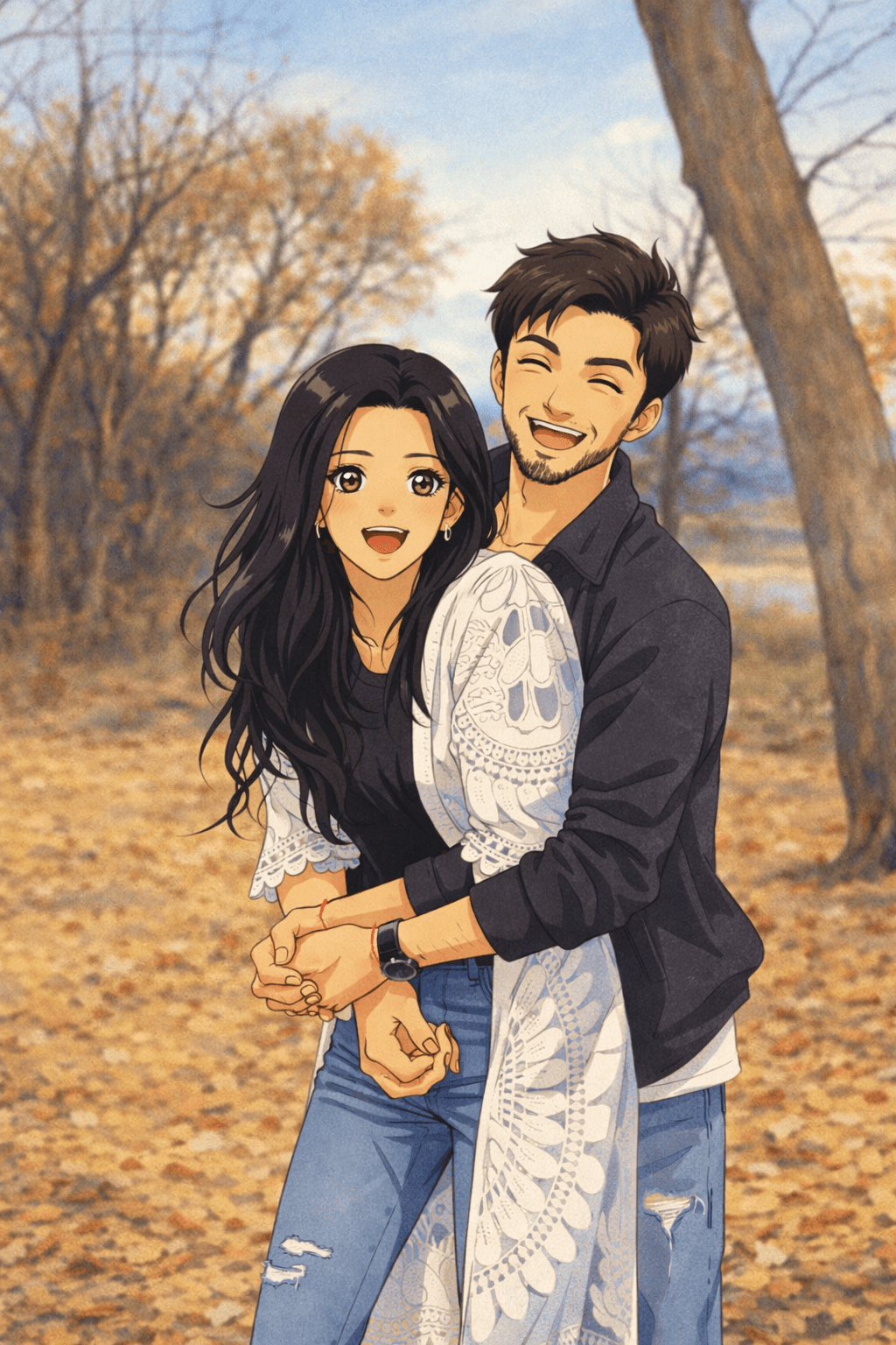 Retro Anime Couple example