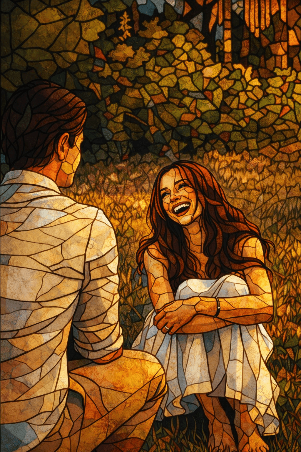 Stained Glass Couple example