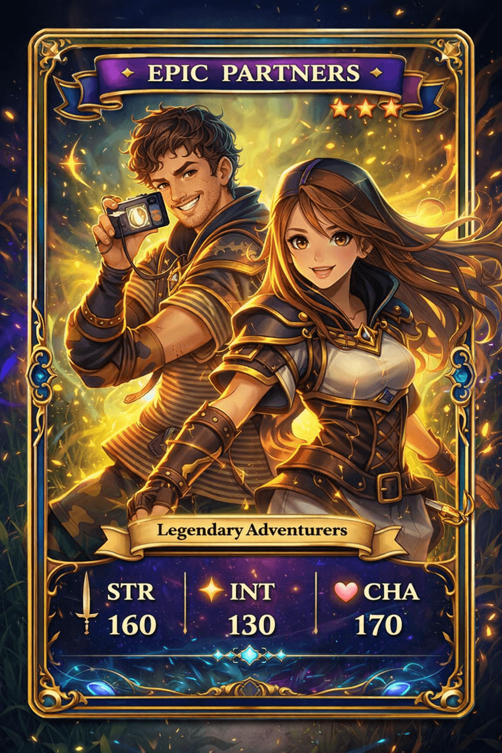 Trading Card Couple example